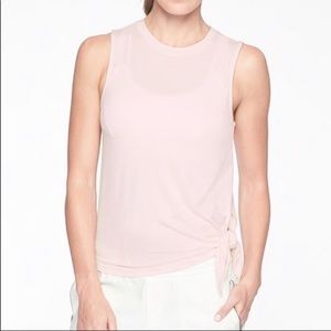Athleta Women’s Cloudlight Asymmetrical Light Pink Muscle Tank Top